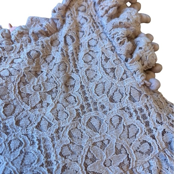 2Bunnies Dusty Mauve Lace Toddler Dress‎ w/ Pom Trim | Size 100 (3T) - Picture 3 of 7